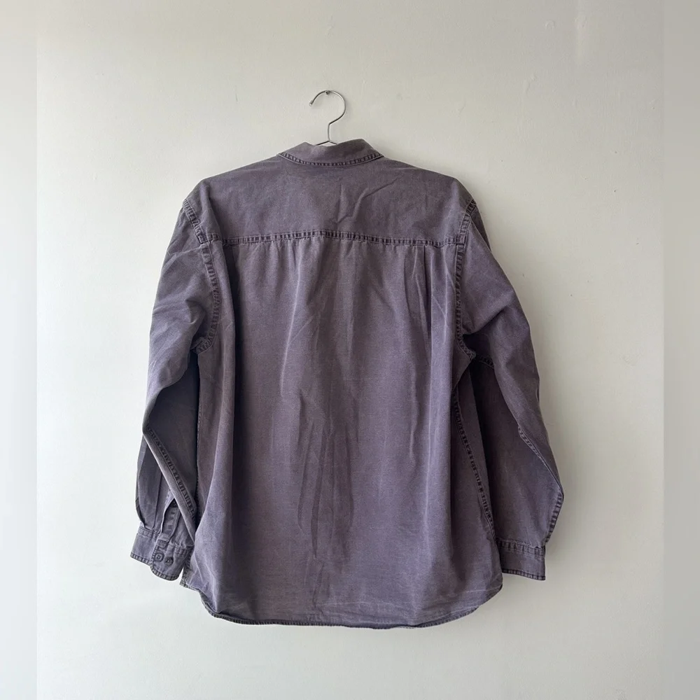 Windriver Denim Collared Button Down Shirt - Purplish Grey - Size XL - Picture 2 of 8